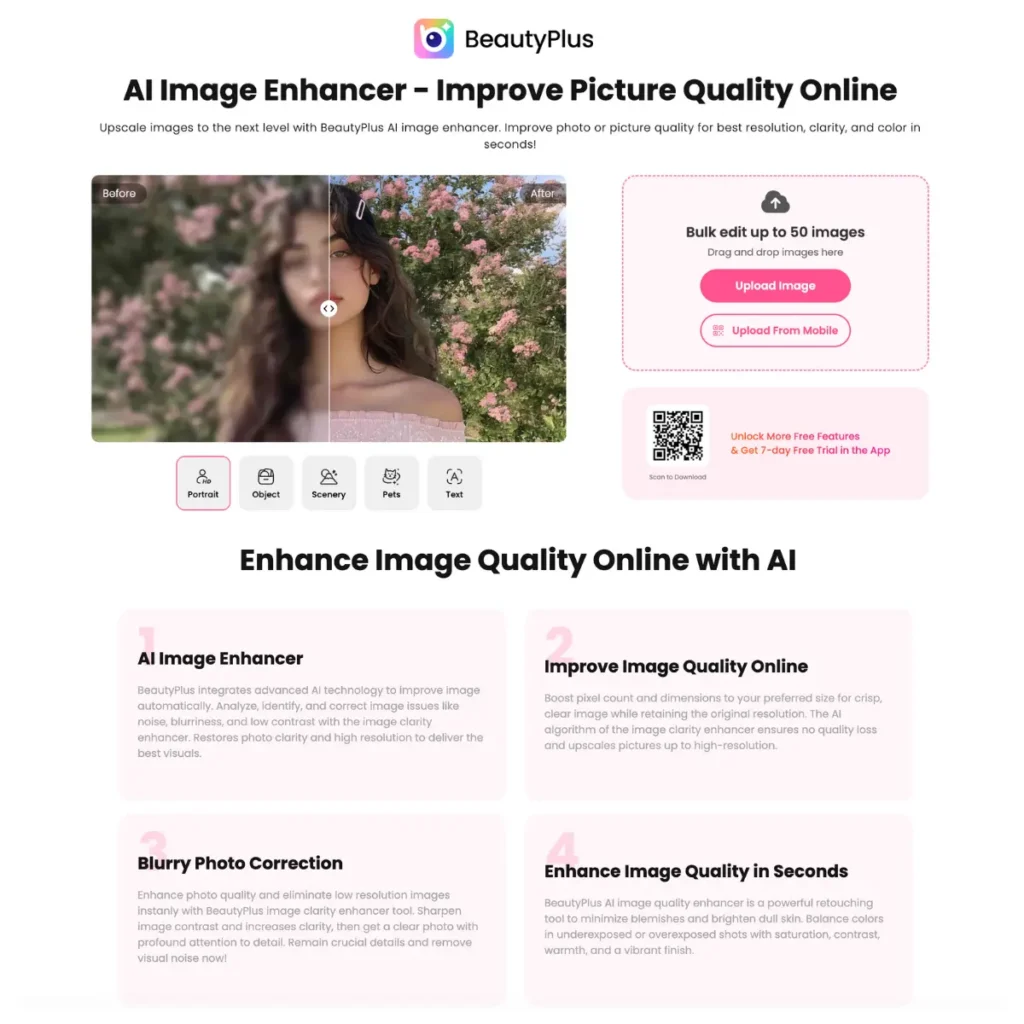 BeautyPlus AI Image Enhancer