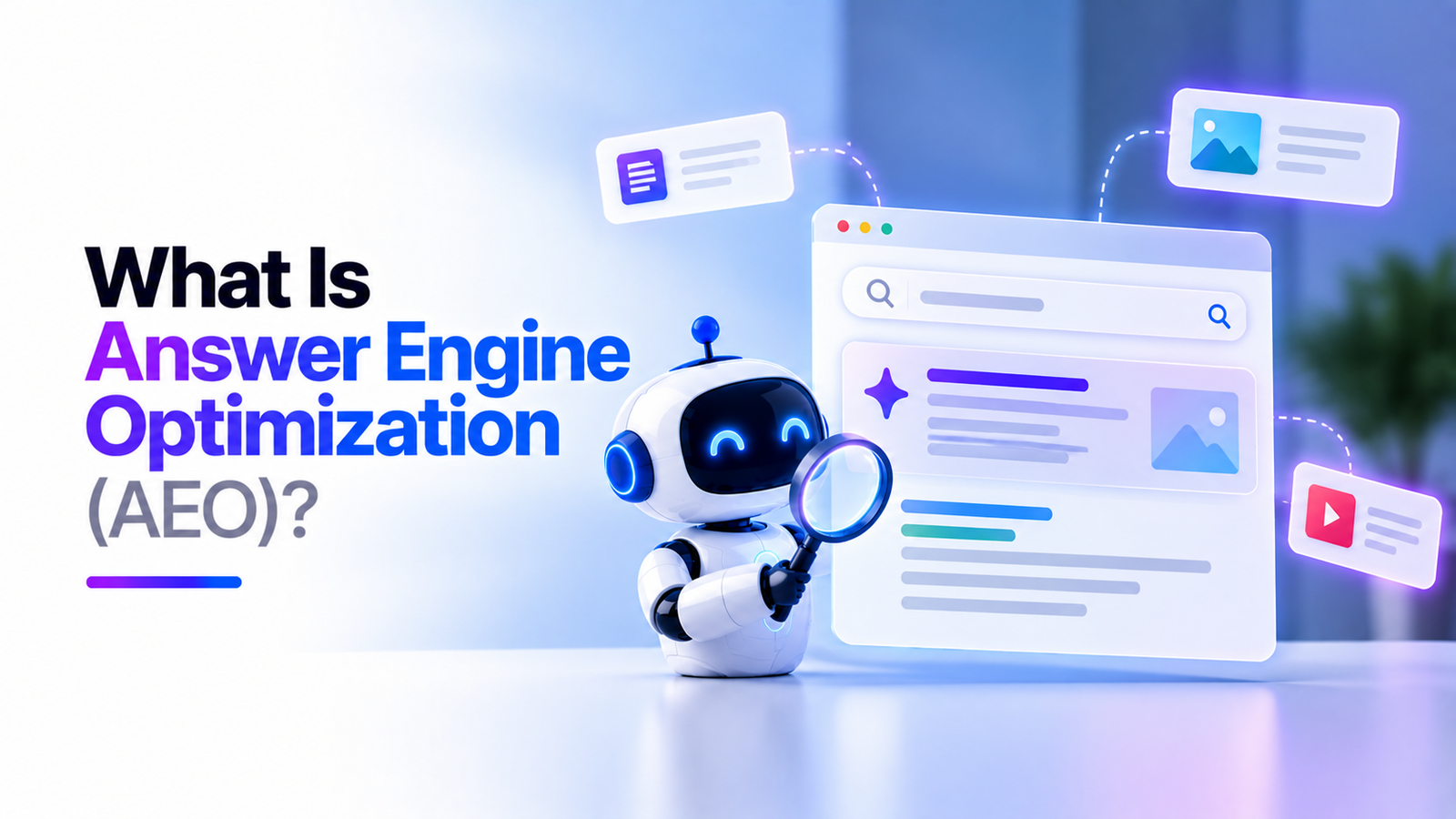 Answer Engine Optimization helps make content easier for AI-powered search systems to understand and potentially reference.